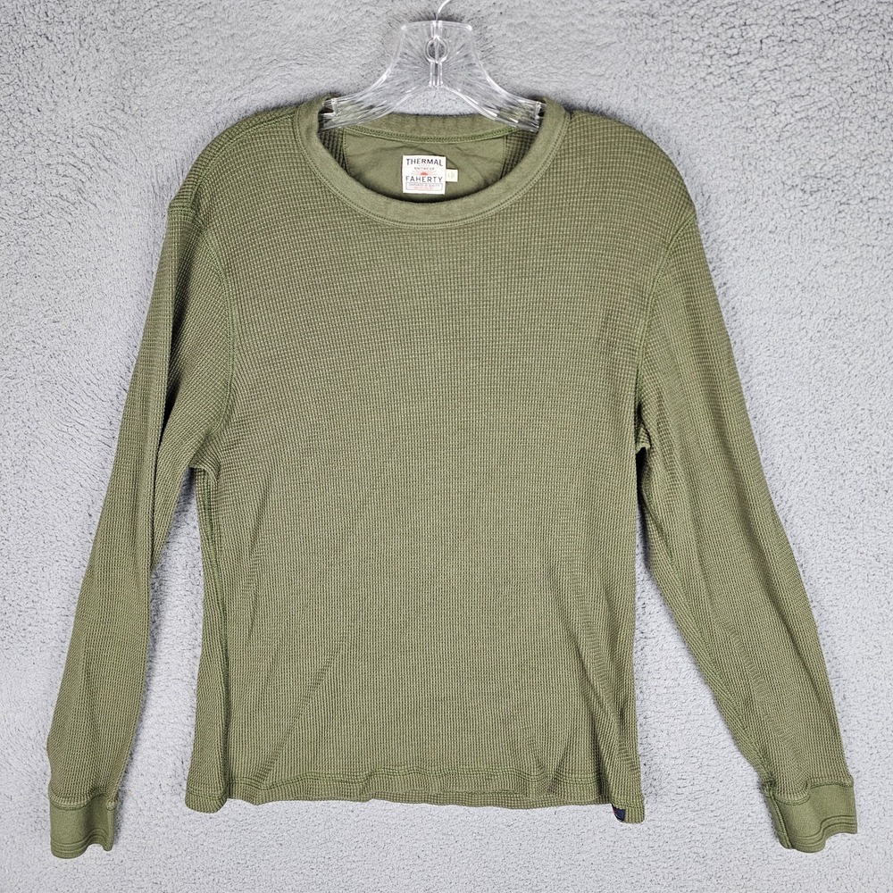 Faherty Thermal T-Shirt Mens Large Legend Waffle Crew Knitwear Neck MKH2212
